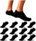 DIVABONNA 12 Paia Calzini Uomo Corti - Calzini Donna Corti - Fantasmini Uomo - Fantasmini Donna - Antiodore e Traspirante (40-46, Nero)