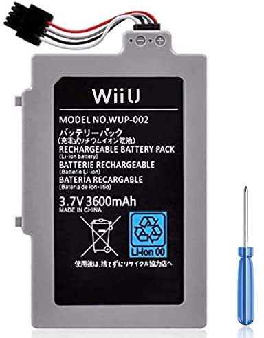 LCLEBM 3600mAh Wii U Rechargeable Battery Replacement Pack for Nintendo Wii U, Wii U Gamepad Controller AC1748 AC1612, Wup-012 Wup-010