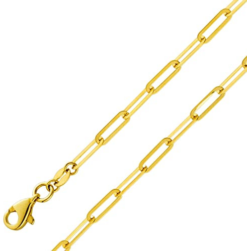 Ch.Abramowicz Paperclipkette Armband 2,7mm Gelbgold 333 8 Karat halbmassiv poliert 45
