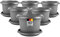 2friends Blumentopf mit Untersetzer, Blumentopf Gross 40 cm Durchmesser, 6er Set Blumentöpfe Pflanzkübel, Blumenkübel Pflanztopf groß außen, Rundtopf Pflanzentopf, Anthrazit, Model: Dia