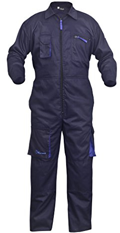 Work Wear Men's Overalls Boiler Suit Coveralls Garage Overalls Mechanics Boilersuit 4 Colours (M, NAVY BLUE)