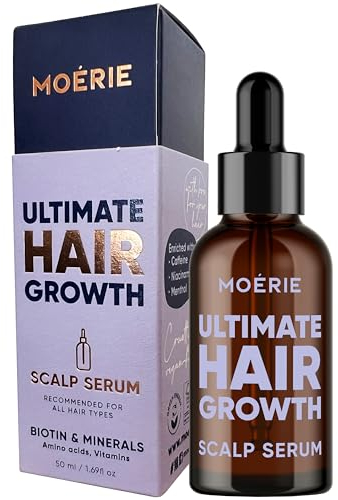 MOERIE Hair Growth Serum 50ml - zum Haarwachstum beschleunigen & gegen Haarausfall bei Frau - Haarwuchsmittel Kopfhaut Serum - Haar Wachstum Haarserum Öl - Anti Haarausfall Haaröl - Scalp Oil