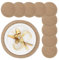 Relaxdays Tovagliette Sottopiatto in Giacinto d'Acqua, Set da 10, Ø 37 cm, Placemat Americane, Sottopentola, Naturale, Fibra vegetale, Ø 37cm