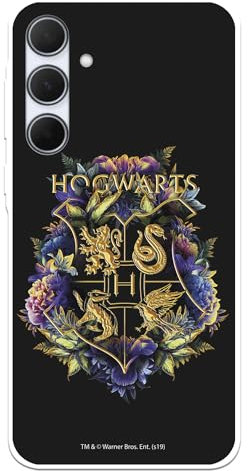 Schutzhülle kompatibel mit Samsung Galaxy A35 5G Offizielle Harry Potter Hogwarts Floral zum Schutz Ihres Handys, transparente Silikonhülle, flexibel, offiziell lizenziert von Harry Potter