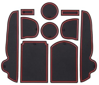 Anti-Slip Tor Slot Matte Für Toyota Für RAV4 2006-2012 XA30 Nicht-Slip Tür Nut Pad Gummi Bahn Auto Zubehör Armaturenbrett Matte (Color : Rot)