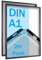 SPRINTIS Klapprahmen A1 aus Aluminium, Rahmen in schwarz, 2 Stück Plakatrahmen mit 2,5 cm Rahmenbreite, inkl. UV-Schutzfolie & Befestigungsmaterial
