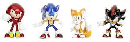 Jada Toys Sonic The Hedgehog Figur (1 Stück) - Zufällige Auswahl aus Vier Sammelfiguren aus Metall (Sonic, Tails, Knuckles oder Shadow) für Fans und Sammler ab 8 Jahre, Auswahl per Zufallslos, 6,5cm