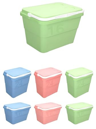 JARDIN202 - Nevera Portátil Rígida Retro– Nevera Térmica con Asa para el Camping, Jardín y Barbacoa | 16 L (Verde)