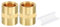 PATIKIL Brass Pipe Fittings Coupler, 2Pcs 1/2 x 1/2 NPT NPT Female Thread Brass Hex Nipple Coupling Reducer Adapter Tubing Connector Adaptor with PTFE Tape for Water, Air, Oil, Gas Line