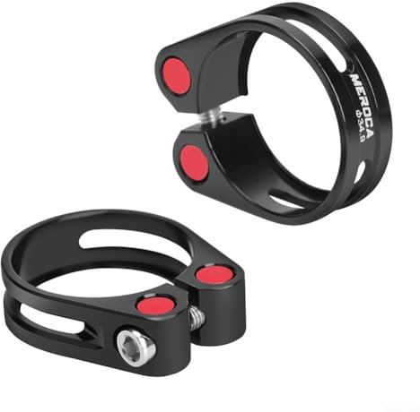 2 abrazaderas de tija de sillín de bicicleta, anillos de abrazadera de tija de sillín de aleación de aluminio, para 27.2/28.6/30.4/30.8/30.9/31.6 mm de diámetro de tija de sillín