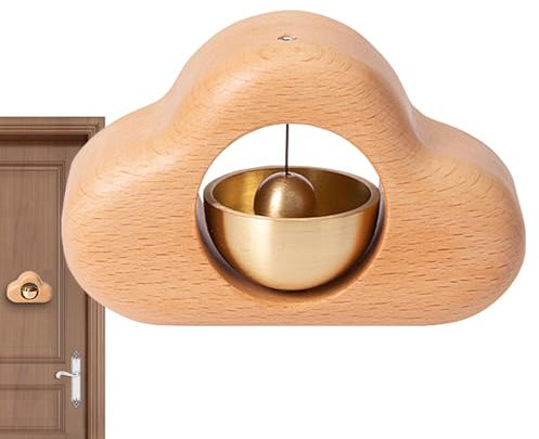 Glocke zum Öffnen der Tür, Türöffner-Glockenspiel - Holztür-Open-Gong, Eintrittsalarm, Chime - Einzigartiges Windspiel, Türglocke, einladendes Eingangsglockenspiel für geschäftliche Anlässe