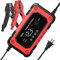 Cirket Chargeur de batterie 12 V 6 A au plomb (AGM/Gel/SLA), chargeur de batterie de voiture entièrement automatique avec grand écran portable intelligent, chargeur de batterie de voiture à cycle