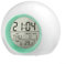 Reloj despertador digital con luz nocturna LED de 7 colores para niños y niñas, funciona con pilas con múltiples tonos de alarma (verde)