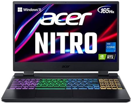 acer Nitro 5 Gaming Laptop AN515,15.6 QHD 165 Hz,Intel Core i7-12700H,14 Core 2.3 Ghz,GeForce RTX 3070, 32GB DDR4 1TB SSD, Windows 11 ,Wi-Fi 6 (Renewed)