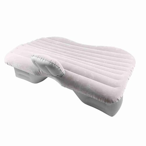 Aramox Aufblasbare Auto-Luftmatratze, Weiches Beflocktes PVC, Sicherheitsblock, Ideal für Lange Reisen und Camping für SUVs und Limousinen (Silbergrau)