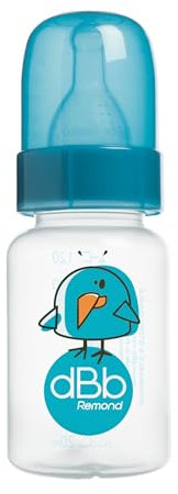 Biberon Régul'Air 120 ml dBb Remond en polypropylène - tétine NN -nouveau-né- anti-coliques en silicone - motif turquoise Dodo