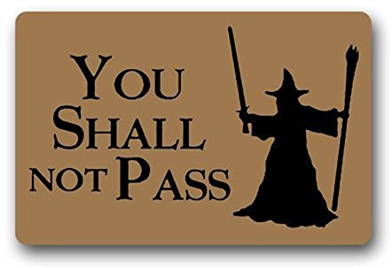 You Shall Not Pass Custom Fußmatten,40x60cm,Braun