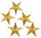 Goldene Stern-Aufnäher, gestickt, 10 Stück, für Kleidung, Nähen, Stickaufnäher zum Aufnähen/Aufbügeln, Bastelzubehör für Kleidung, Hüte, Jeans
