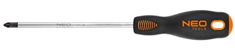 NEO TOOLS Schraubendreher Kreuzschlitz S2-Stahl, Magnetische Spitze PZ2 | X 200 mm