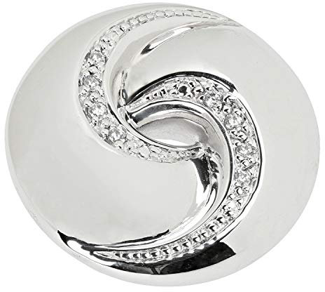 ELEDORO Damen-Anhänger Yin und Yang aus Silber 925 mit Zirkonia