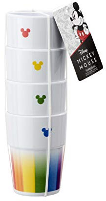 Funko Mickey Rainbow: Melamine Tumbler Set: Mickey Rainbow