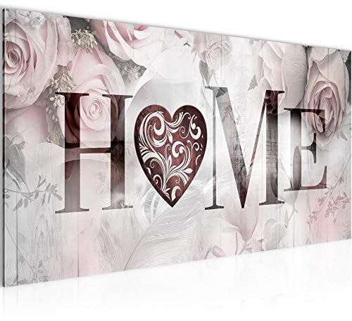 Runa Art Tableau Decoration Murale Home Vintage 1 Partie Moderne Toile non tissée Salon Salle Rose Coeur Rose 031512c
