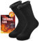 Busy Socks - Calze termiche invernali calde per uomo e donna, extra spessore, isolanti, riscaldanti, calzini per stivali da equipaggio, per temperature estreme, nero, Large