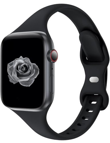 Cinturino in acrilico compatibile con Apple Watch da 38 mm 40 mm 42 mm 44 mm sottile sottile in silicone accessorio sportivo compatibile con iWatch Serie 1 2 3 4 unisex 38mm 40mm S M