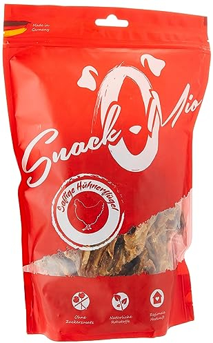 SnackOMio – Premium Hundesnack – saftige Hühnerflügel, getreidefrei, 1er Pack (1 x 500g)