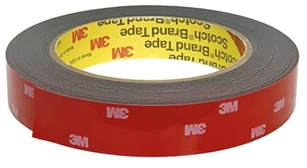 Ruban Adhésifs Double Face Extra Fort, Fait de 3M 5952 Ruban, Imperméable et Ultra Résistant aux Hautes Températures Colles Adhesif pour Bureaux,Maison,Fixant,DIY,Extérieur (20mm*4,72m)