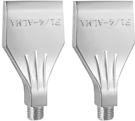 Scicalife 2 Piezas 1/4 Boquilla de Aire Plana Rosca Macho Aleación de Aluminio Boquilla de Aire Viento Soplar Aire Mini Boquilla Plana Boquilla Sopladora para Compresor de Aire