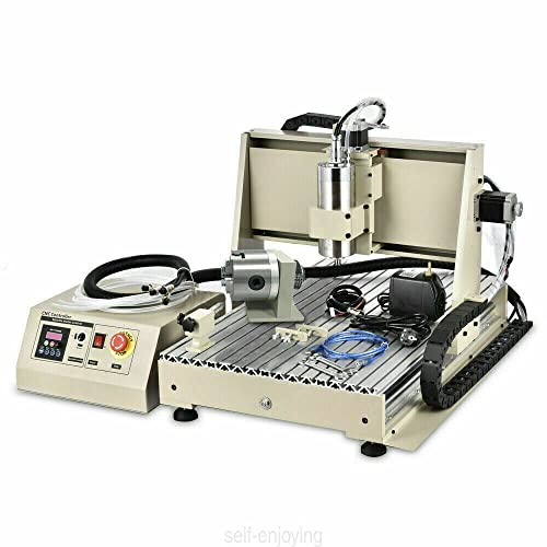 LENJKYYO Fresatrice a 4 assi CNC 6040 router macchina per incisione USB incisore VFD motore mandrino scatola di controllo fresatura 1,5 KW Engraver Kit attrezzi per incisione