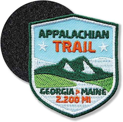 Appalachian Trail Georgia Main/Klettpatch hochwertig gestickt 61 x 52 mm/Klett-Patch Patches Sticker Applikation mit Klett für Kleidung Rucksack Tasche COH Wanderführer Karte