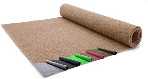 Madeinnature - Teppich für den Außenbereich – Kunstrasenimitat auf Rolle – Bodenmatte für den Außenbereich, für Terrasse, Balkon, Schwimmbad … Maße und Farben zur Auswahl (10 x 2 m, Beige)