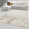Designer Wohnzimmer Teppich abstraktes glänzendes Ästemuster Creme, Größe 200 x 290 cm