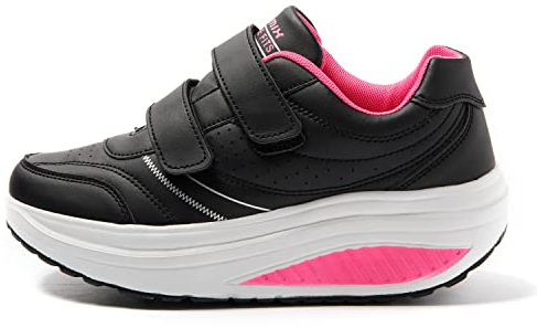 JOMIX Zapatillas Deportivas Mujer Basculantes Zapatos Mecedores Cómodos Adelgazar Caminata Jogging Fitness, 03 Fucsia, 36 EU