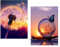 KiKiHong 2 Stück Diamond Painting, Pusteblume Diamond Painting, 5D Diamant Painting Bilder für Wohnzimmer BüRo Eingang Wand Dekoration (30 * 40cm)-mit Zubehör