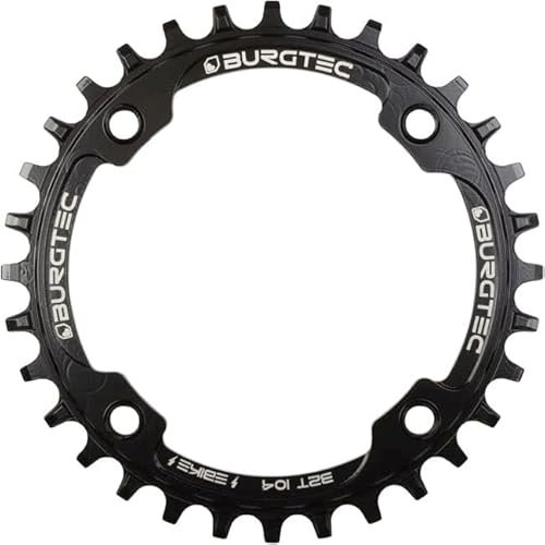 Burgtec 104mm E-Bike Steel Thick Thin Chainring Burgtec Black 34T