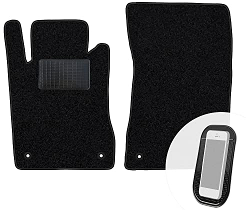 moto-MOLTICO Vorne Fußmatten Auto Velours Autoteppiche Schwarz Automatten Set 2-teilig passend für Mercedes-Benz E-Klasse W211 2002-2009