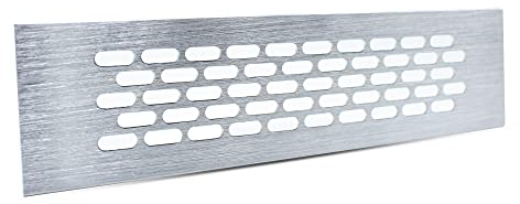 DOJA Barcelona | Rejilla Ventilacion Inox | 245x60 | INOX | PACK 1 | Rejilla Ventilacion Horno, Chimenea, Cocina, Baño | Rejilla de Ventilacion Antihumedad | Muebles, Fregaderos, Electodomesticos