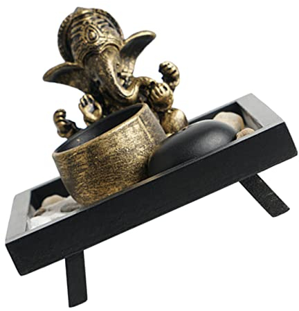 OSALADI Elefanten-Buddha-kerzenhalter Elefant Kerzenhalter Desktop-kerzenhalter Adventskerzenhalter Teelicht Tablett Tischdecke Kandelaber Aus Holz Hindu Kunsthandwerk Harz Esstisch