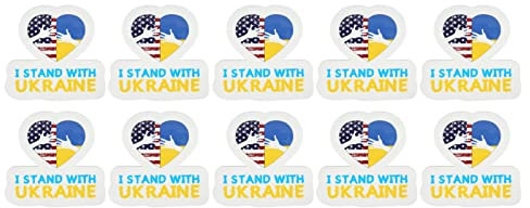 NDNCZDHC 10 Stück Ukraine-Aufkleber, Ukrainische Flagge, Aufkleber, Ukrainische Aufkleber, Autofenster, Für Tische, Skateboards, Laptop, Wand, Computer