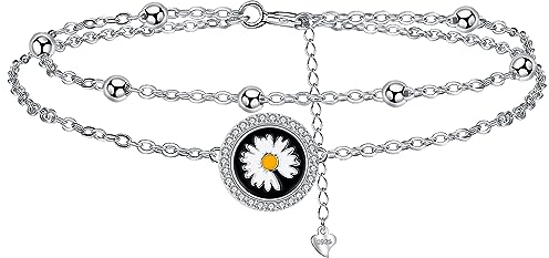 Yinsen Gänseblümchen Armband 925 Sterling Silber Armband Schmuck für Geburtstagsgeschenk für Damen Mutter Ehefrau
