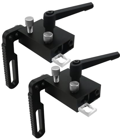 75 Type Miter Track Stop, Aluminum Alloy Woodworking Track Stop Type 75, T Track Locator, T-Slot T-Tracks Fixed Woodworking Limiter, for Woodworking DIY Tools (2PCS,Black)