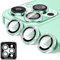 Kucheed Diamond Camera Lens Protector for iPhone 12 Pro Max, Bling Tempered Glass Camera Cover, Individual Automatic Alignment Metal Rings, Glitter Phone Lens Cover Film Stickers