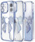 IMIRST Diamond Phone Case Compatible with iPhone 11 (6.1'') Electroplated Bling Glitter Silicone Shell Shockproof Protective Cover Bumper Bow Tie Case for Apple iPhone 11. KD Blue