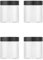 4 PCS Plastic Jars with Lids Clear Sample Pots Cosmetic Sample Container for Lip Scrub Body Butters Cream Slime Lotions Cream Ointments