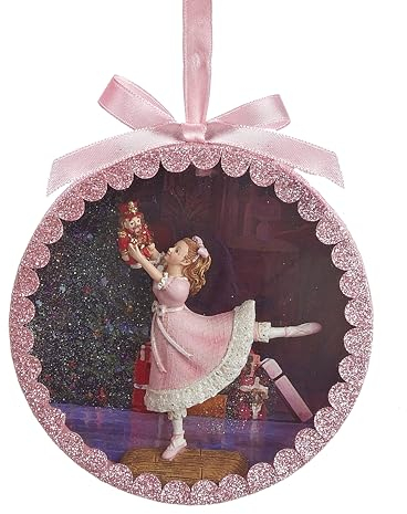 Kurt Adler Nussknacker-Suite Shadow Box Ornament, Clara und Drosselmeyer, 12,7 cm