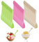 WACH AUF 300 Pièces Cuillère Mini Cuillères à Gâteau Couverts Cuillères Cuillères Mini petite cuillère Bonbons Cuillères pour Desserts, gâteaux, glaces Fêtes et Quotidien(Vert, Jaune, Rose)