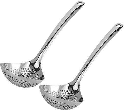 Confezione da 2 Skimmer per Scolapasta con Manico Lungo per la Casa